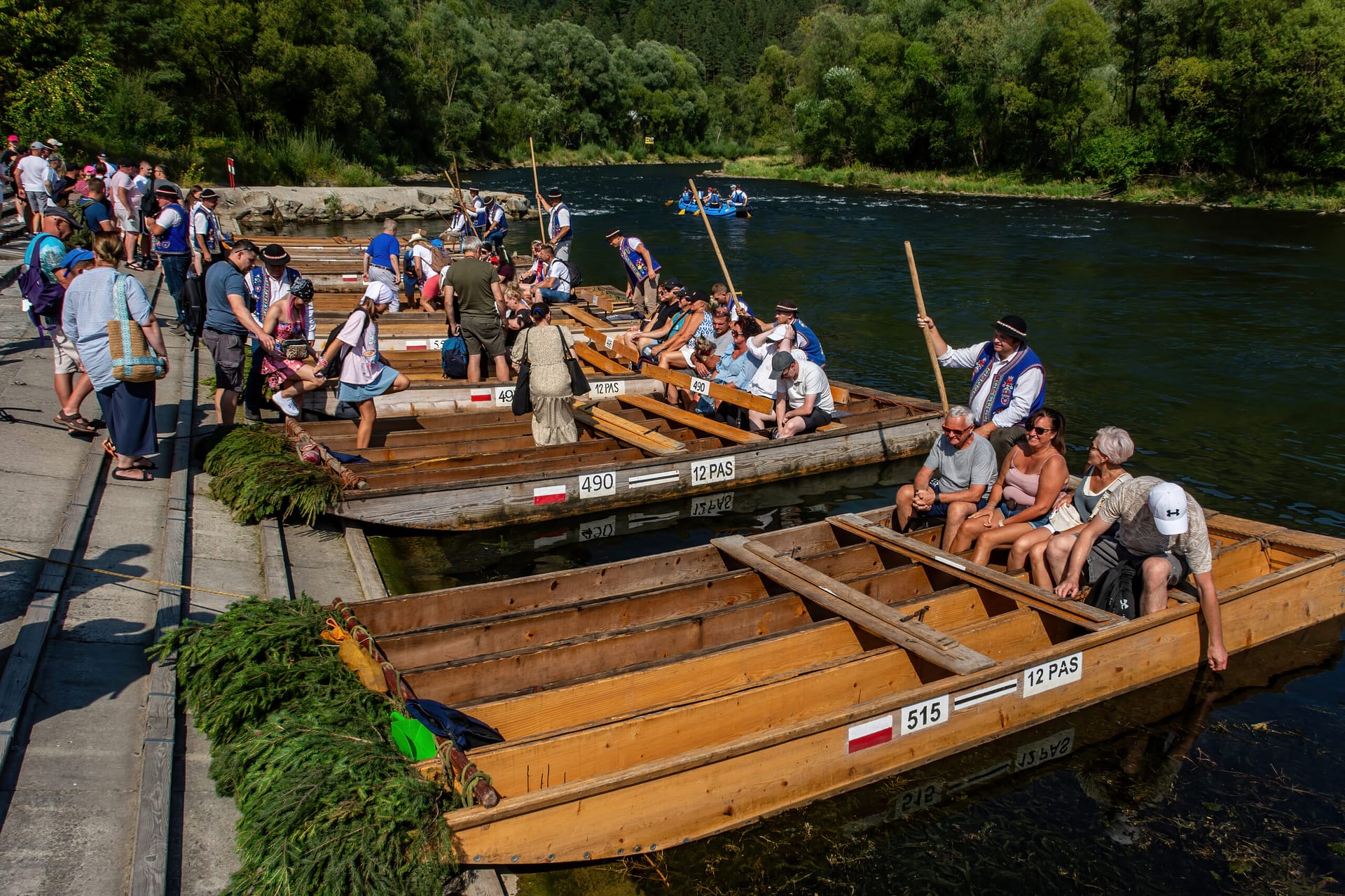 Rafts ready to launch